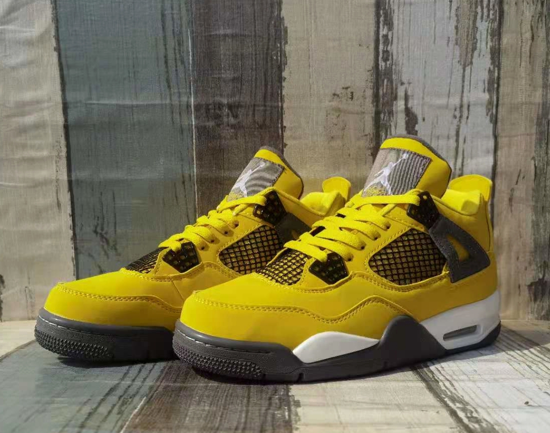NIKE AIR JORDAN 4 Retro CT8527-700 Lightning Yellow Shoes - Men’s 12