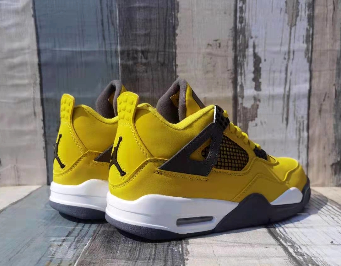 NIKE AIR JORDAN 4 Retro CT8527-700 Lightning Yellow Shoes - Menâ€™s 12