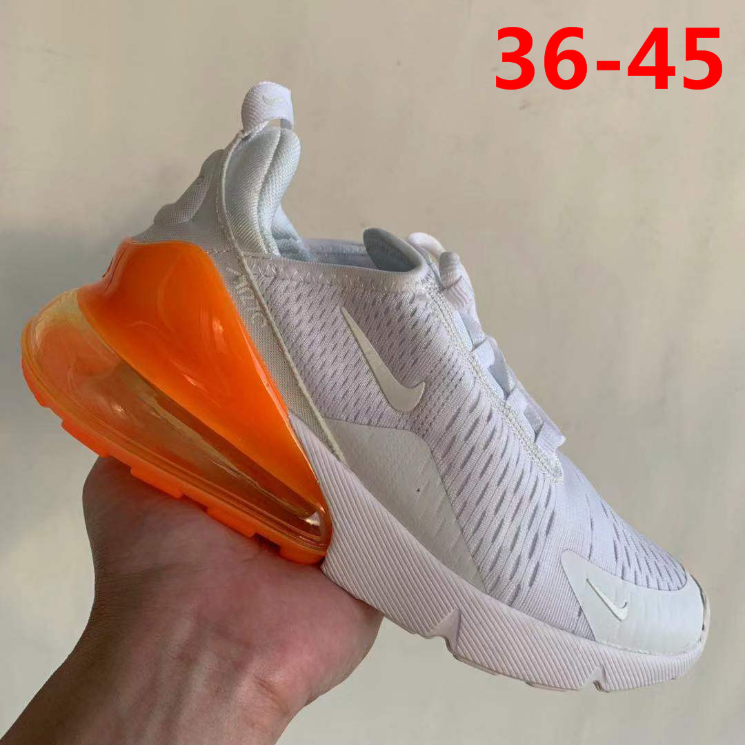 Air Max 270 White Orange - Nike - Cushioned Lifestyle Sneaker