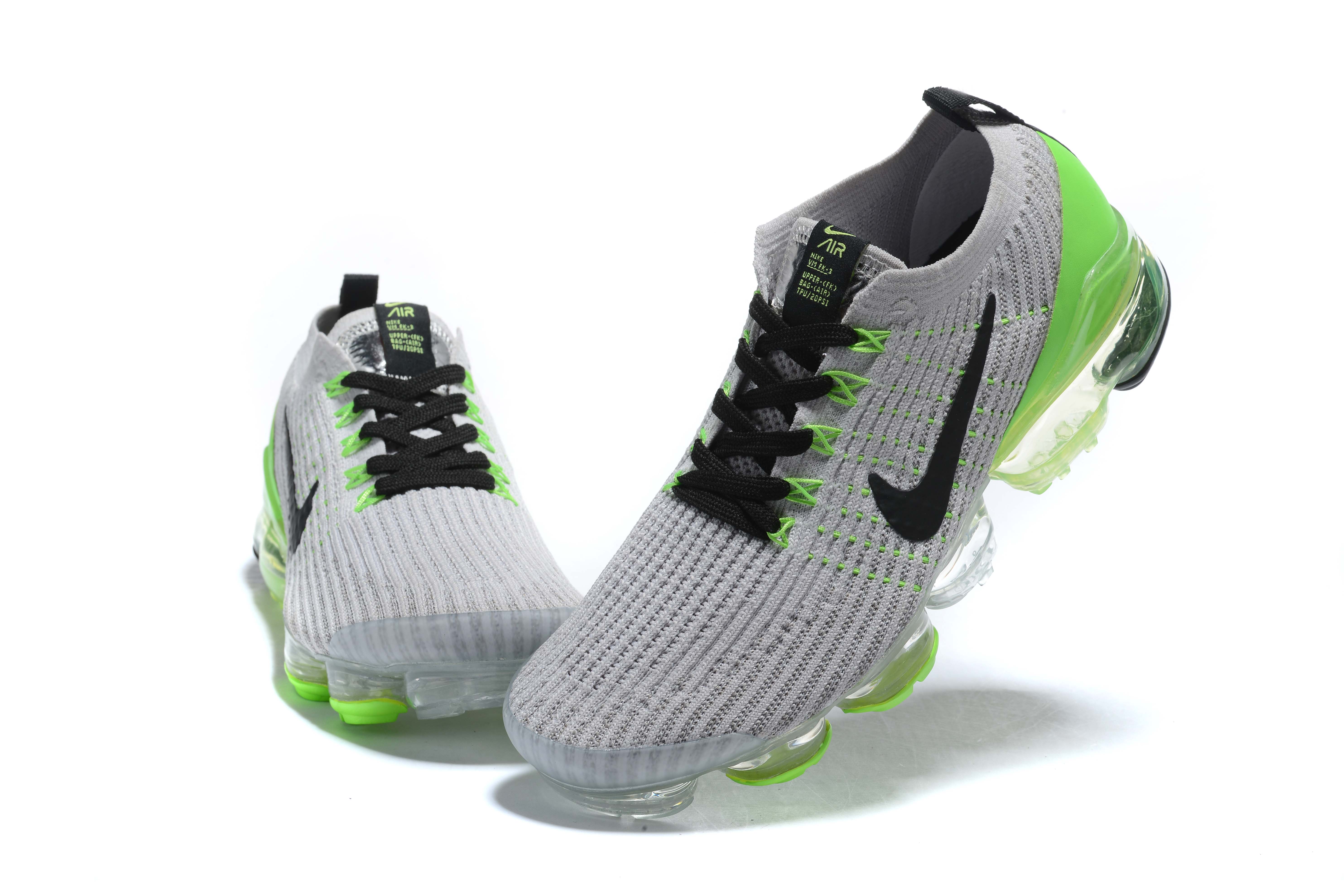 Nike Air VaporMax Flyknit 3 Vast Grey Electric Green Men’s