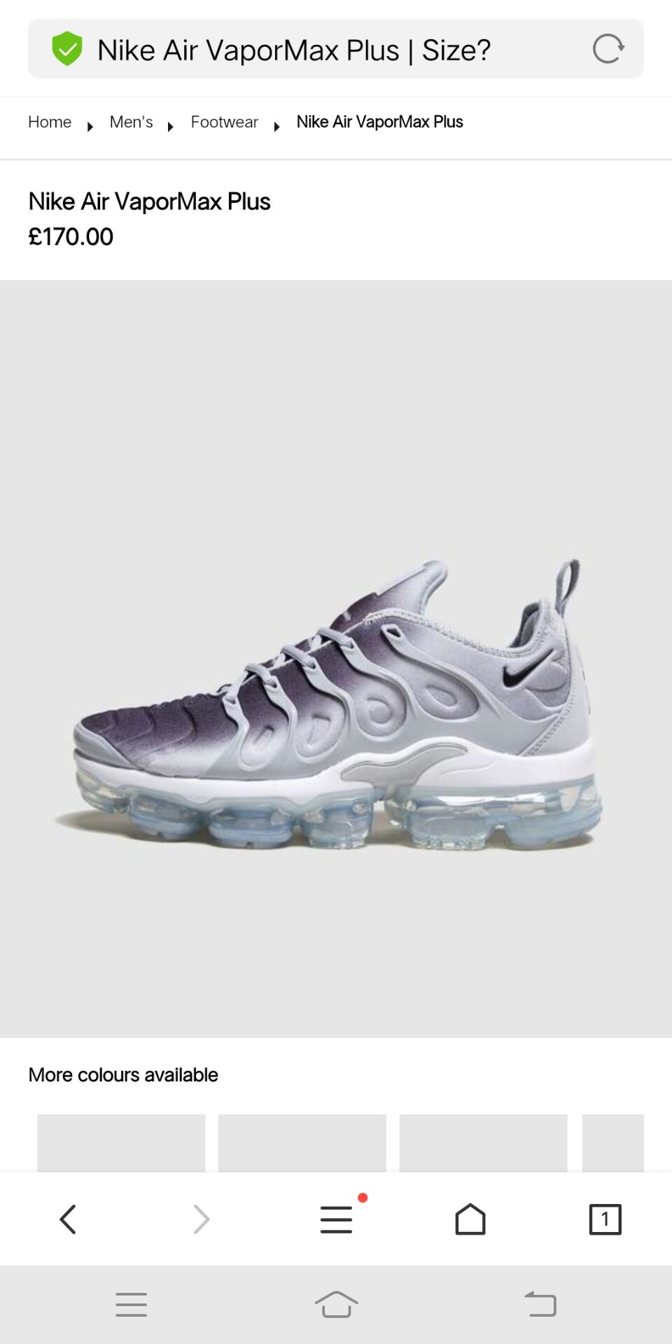 Nike Air VaporMax Plus (Wolf Grey/Black-White)