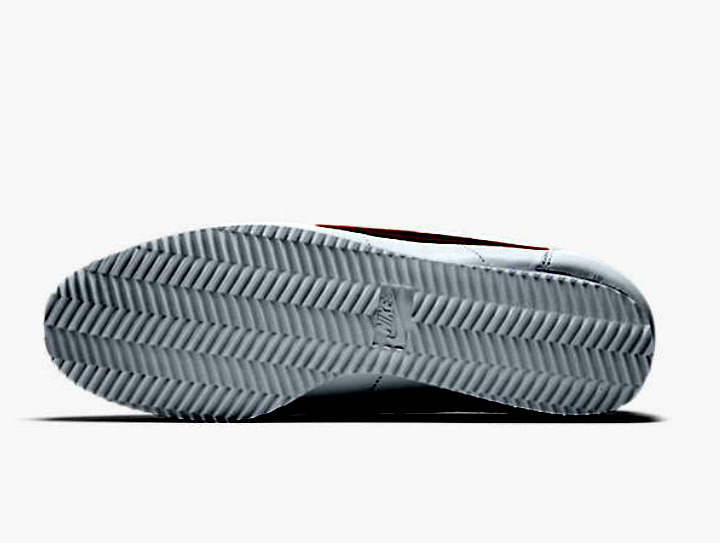 Nike Cortez leather trainers in white with red swoosh