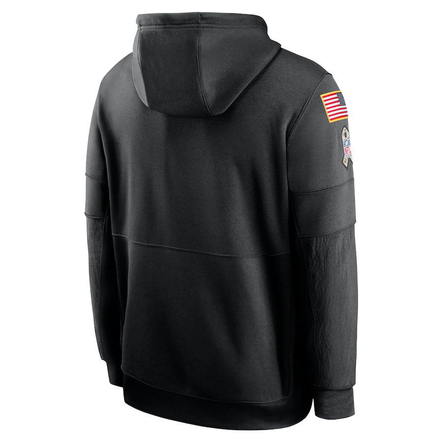 Nike Kansas City Chiefs Black 2020 Salute to Service Sideline Performance Pullover Hoodie