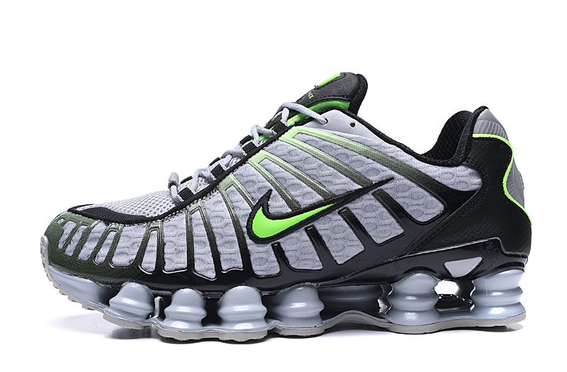 Nike Shox TL Shoes Wolf Gray Black Lime Blast
