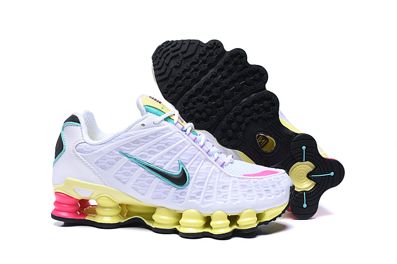 Nike Shox TL Unissex Branco-Verde-Rosa