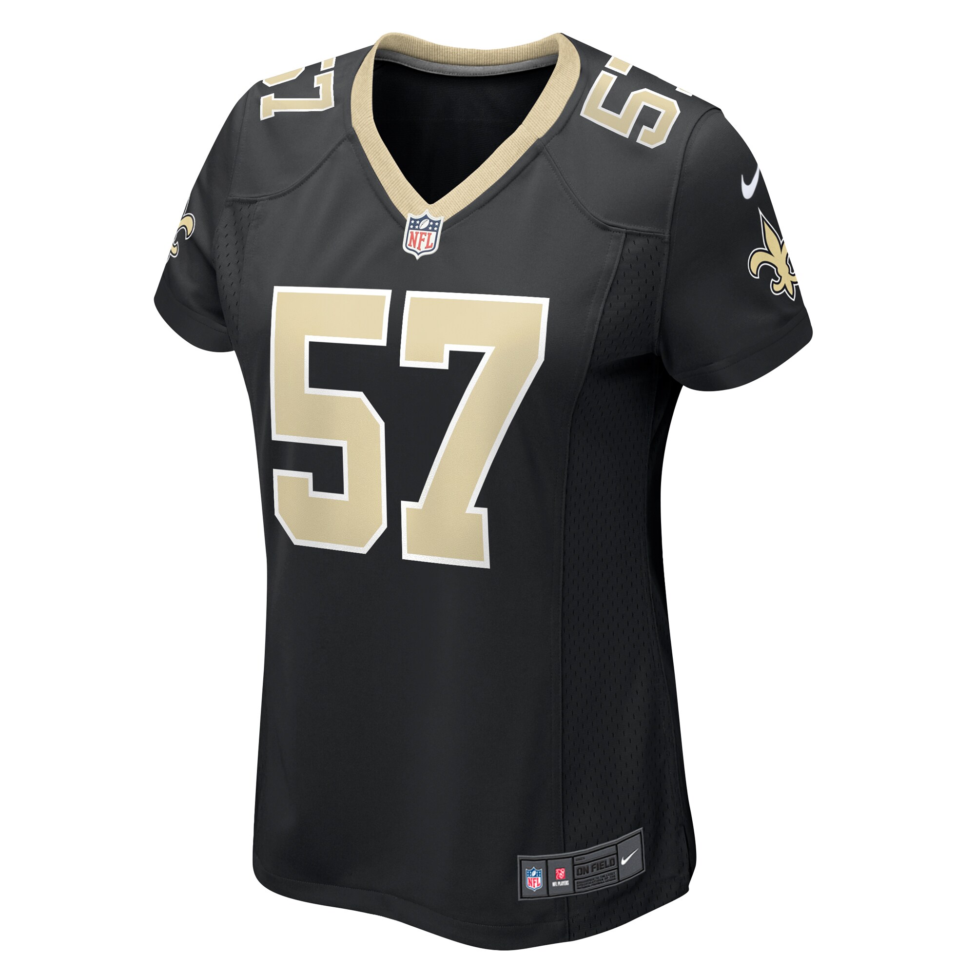 Niko Lalos New Orleans Saints Nike Women's Team Game Jersey -  Black