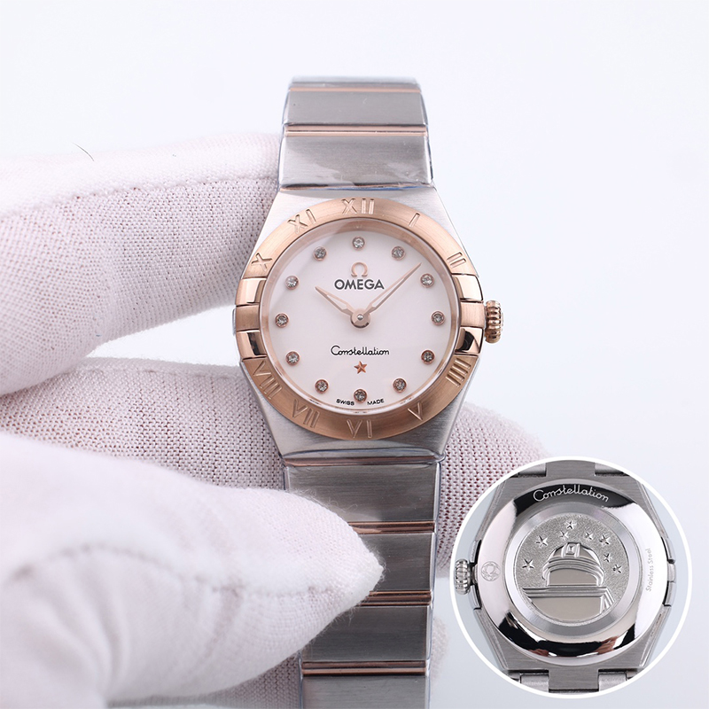 Omega Constellation 25mm Quartz Diamonds Sedna™ Gold Steel Watch