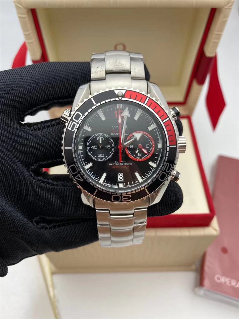 Omega Seamaster Professional 600M Men's Watch in Super Red