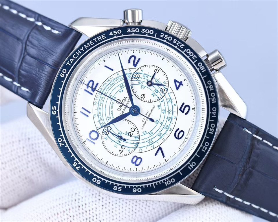 Omega Speedmaster Chronograph Hand Wind Silver Dial Men's Watch