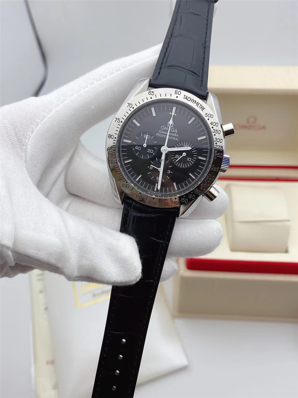 Omega Speedmaster Professional with Black Dial - Diamonds