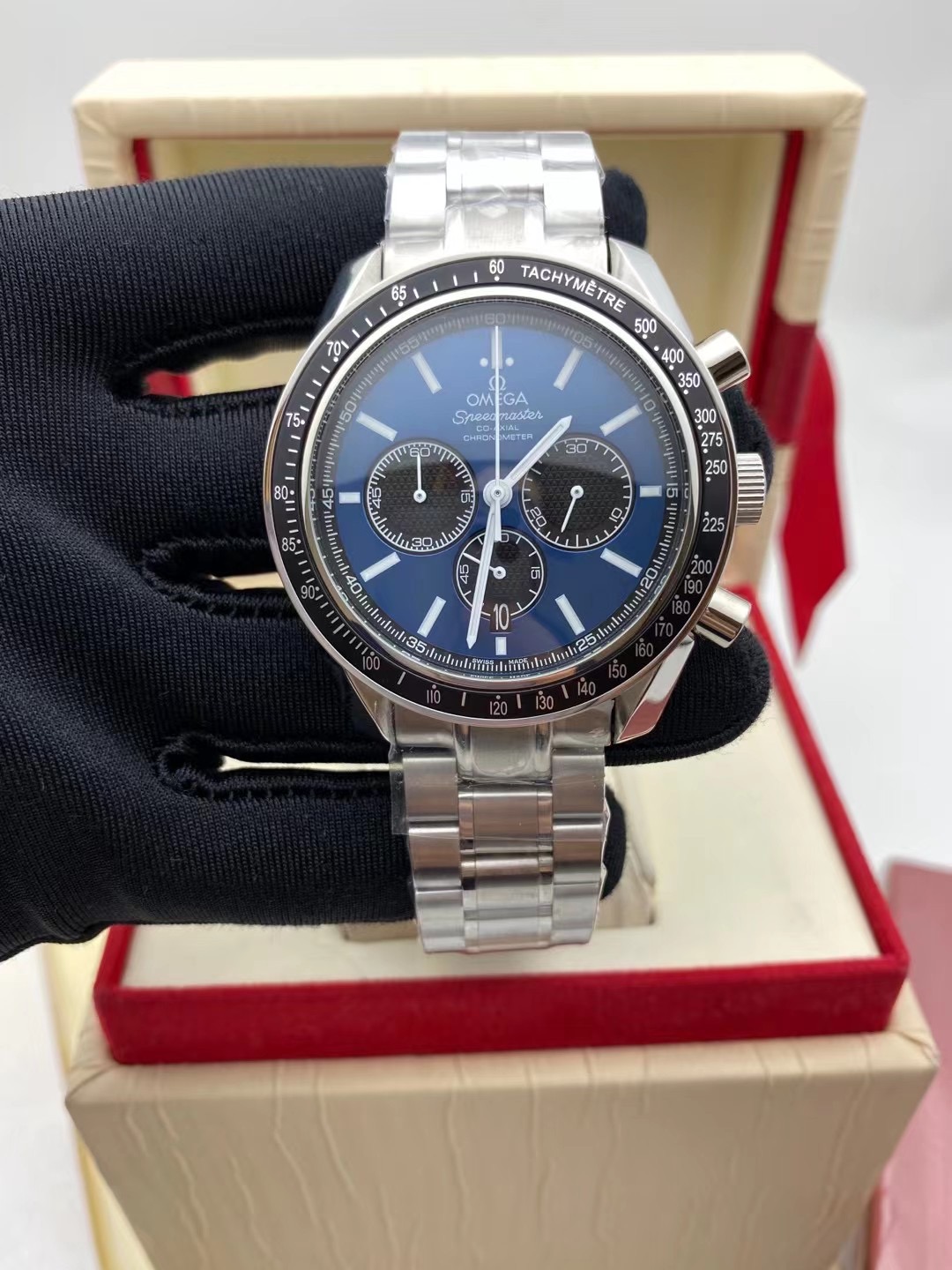 Omega Speedmaster Racing Co-Axial Chronometer Dial Blue