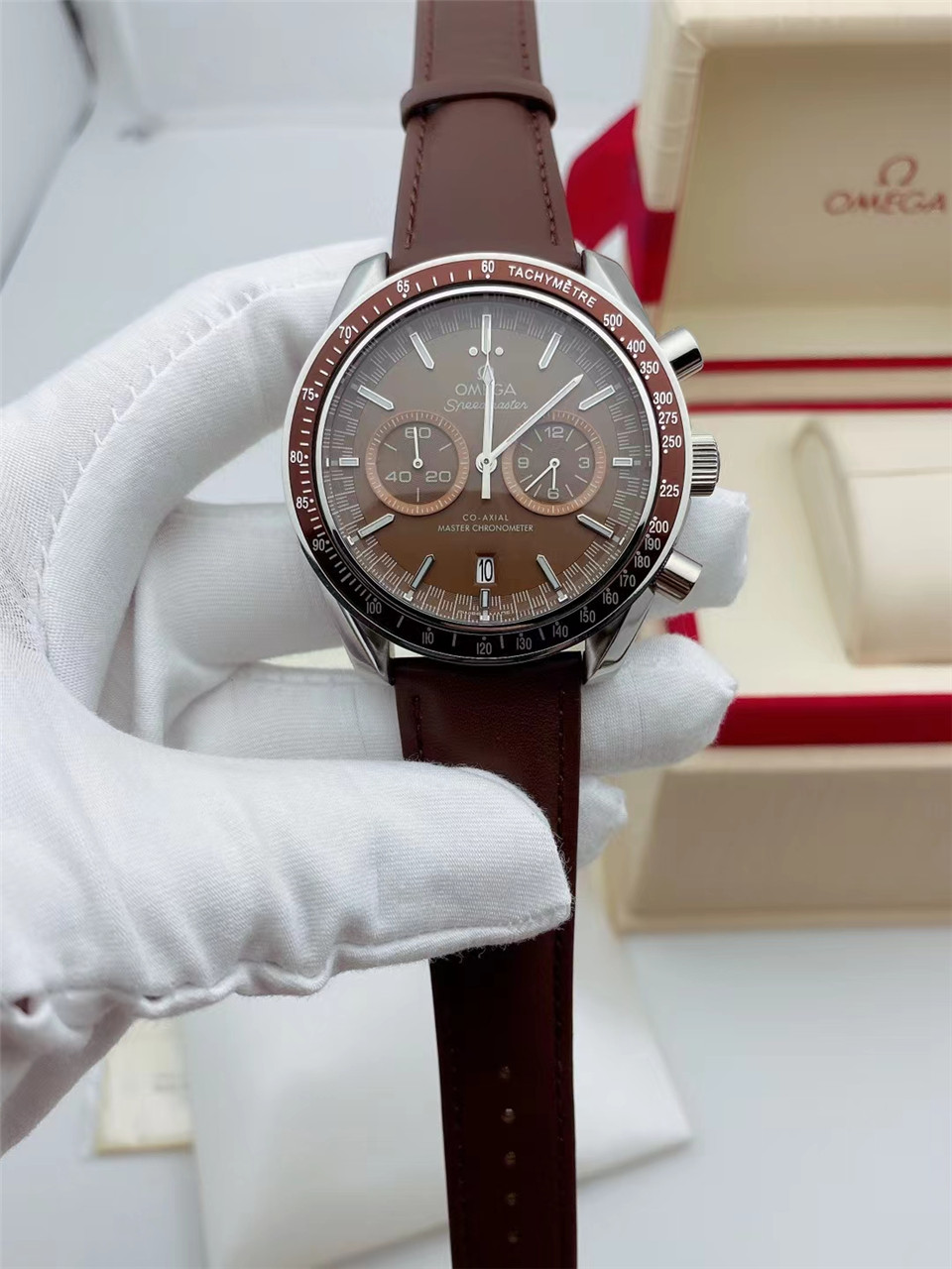 Omega Speedmaster Racing Co-axial Master Chronometer Brown Dial