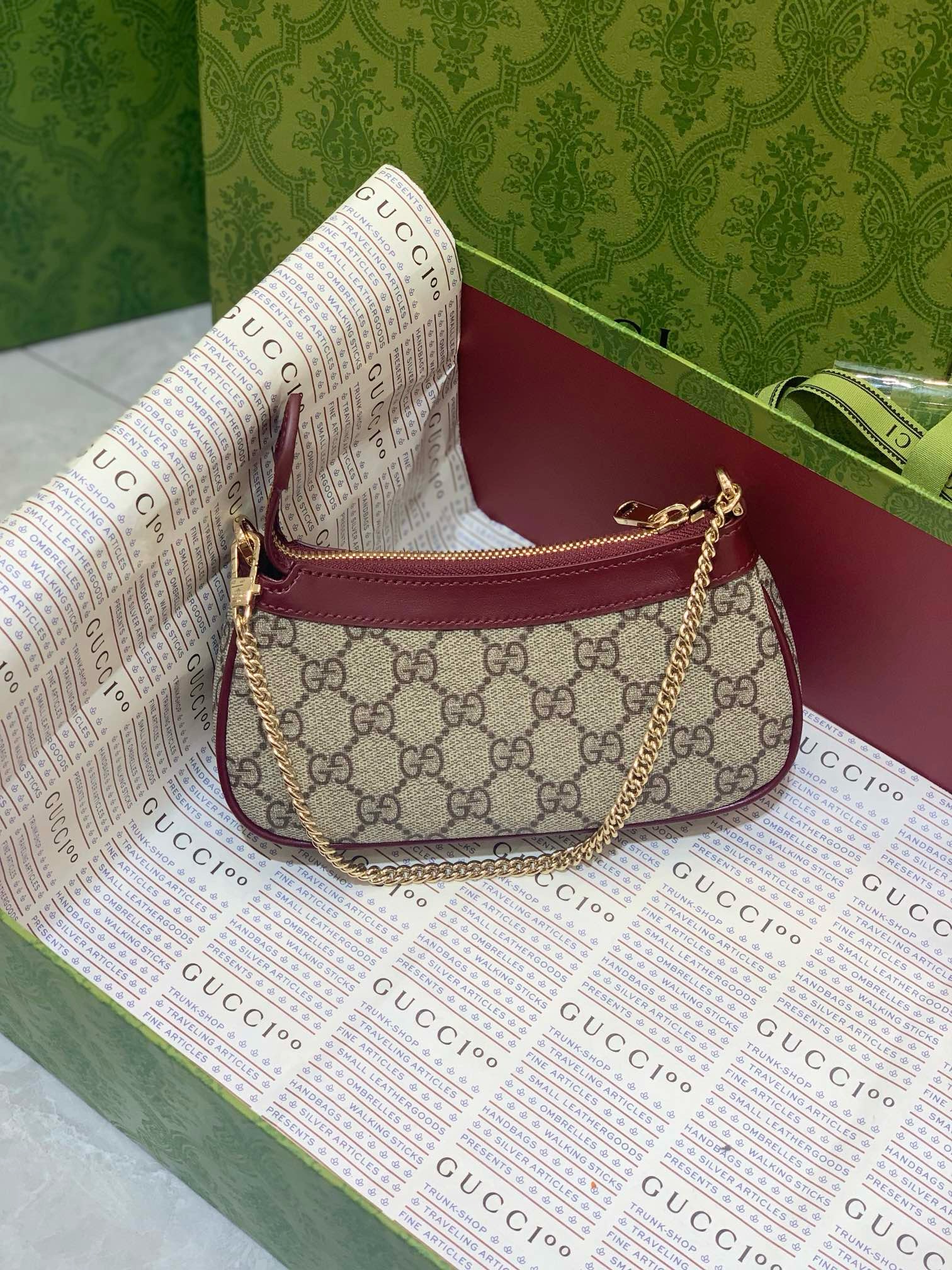 Ophidia mini bag in Beige Original GG Fabric