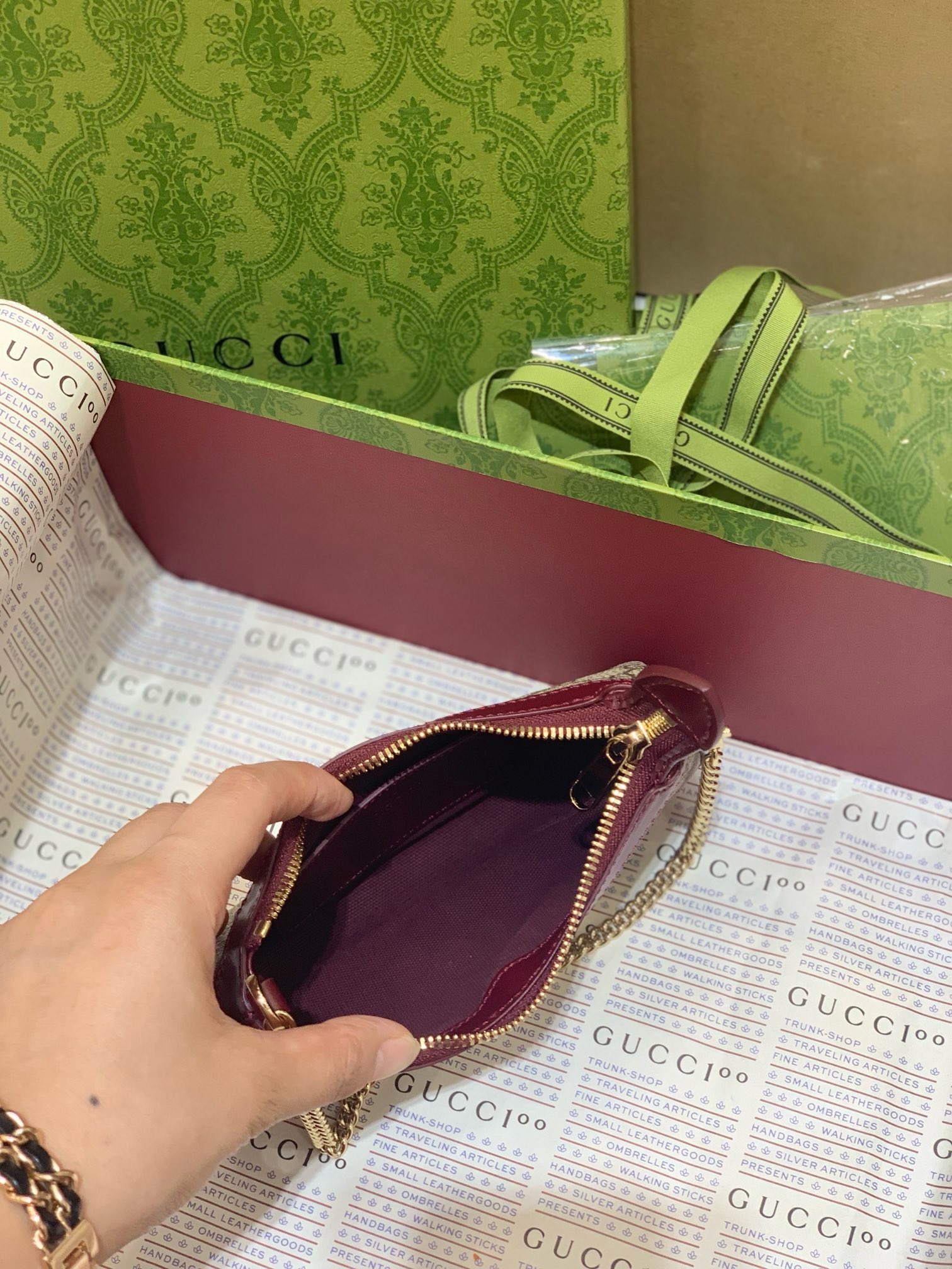 Ophidia mini bag in Beige Original GG Fabric