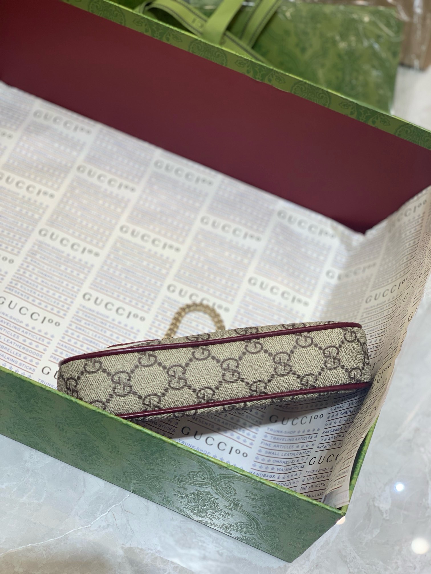 Ophidia mini bag in Beige Original GG Fabric