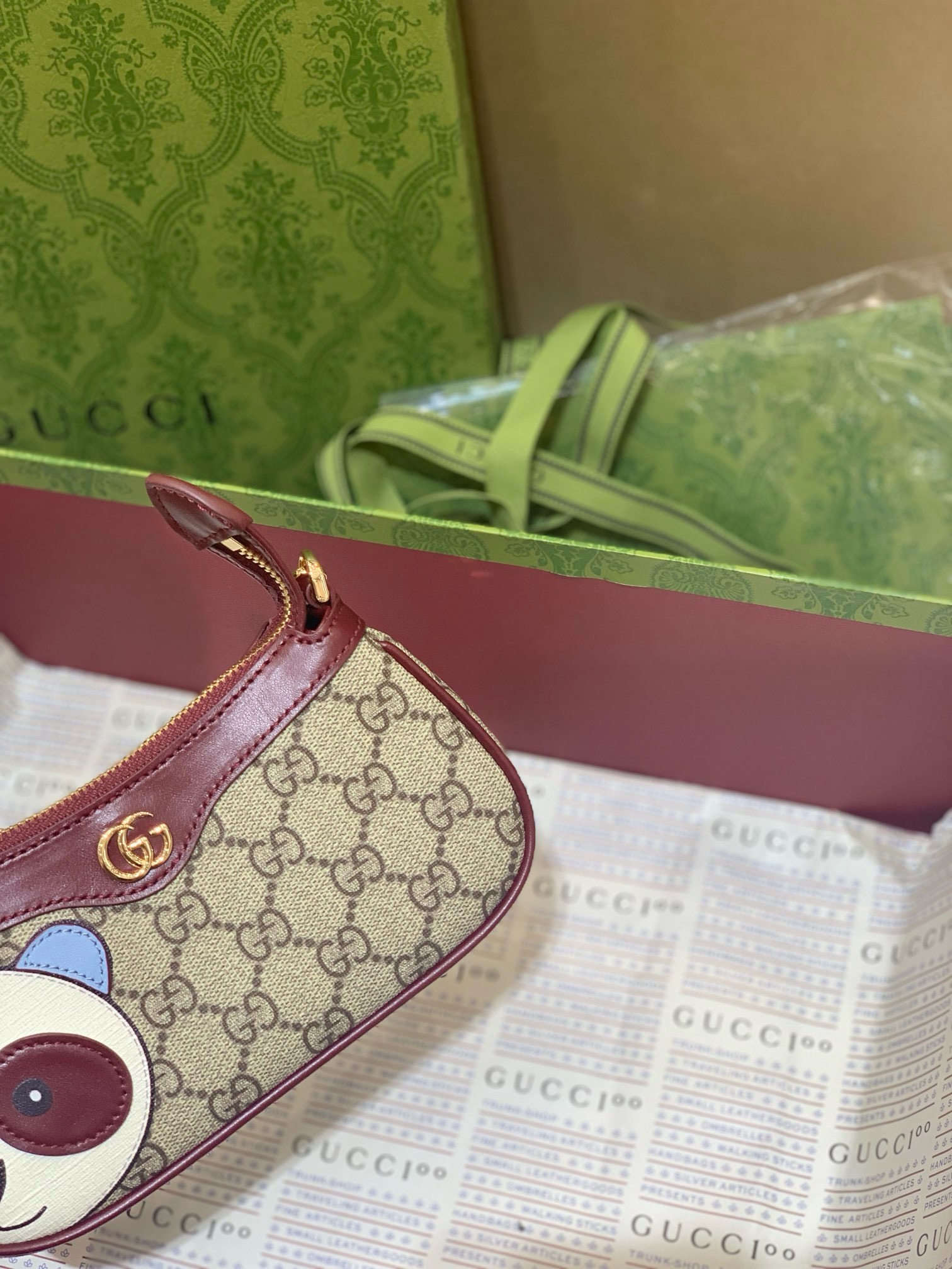 Ophidia mini bag in Beige Original GG Fabric