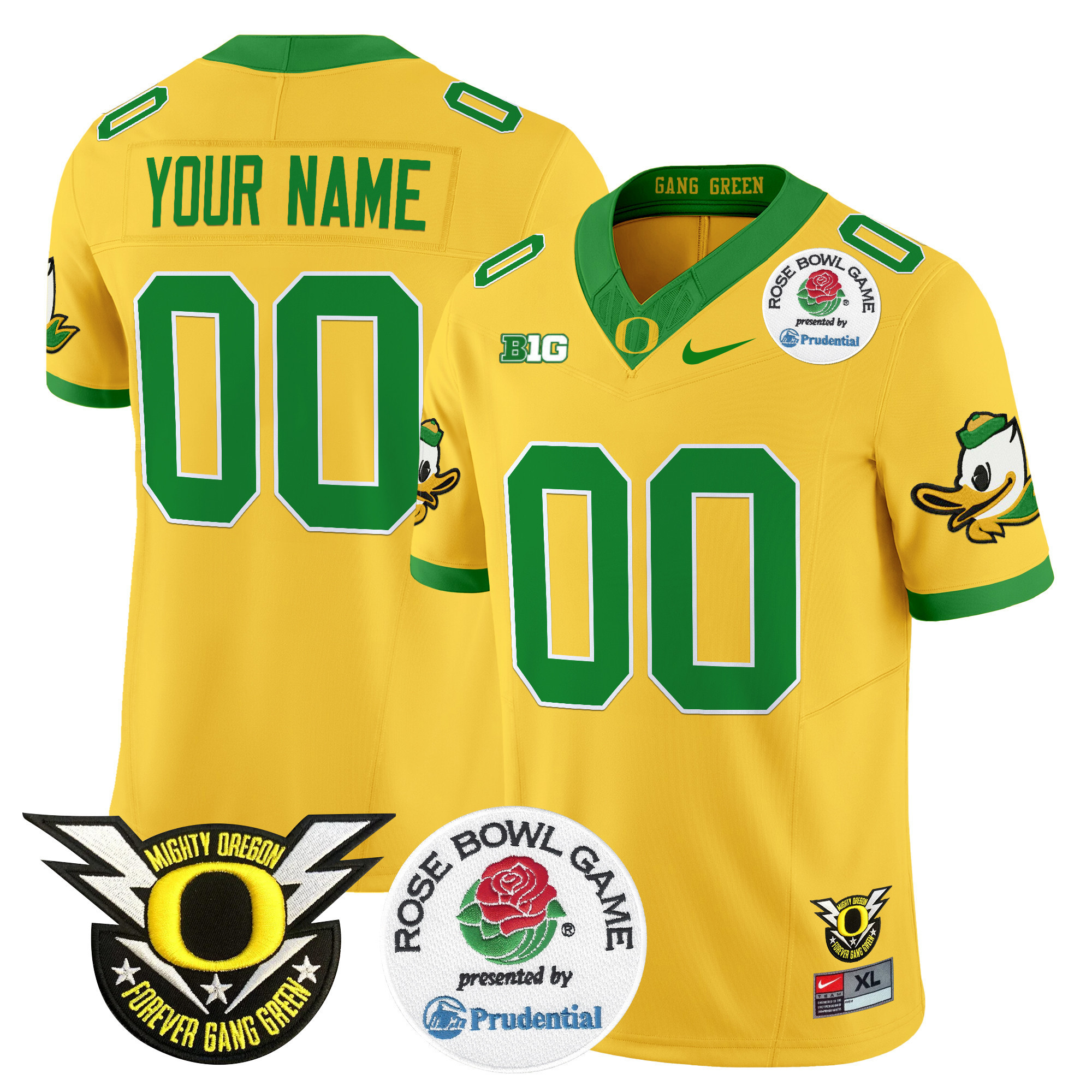 Oregon Ducks 2024 Rose Bowl Vapor Limited Custom Jersey – All Stitched