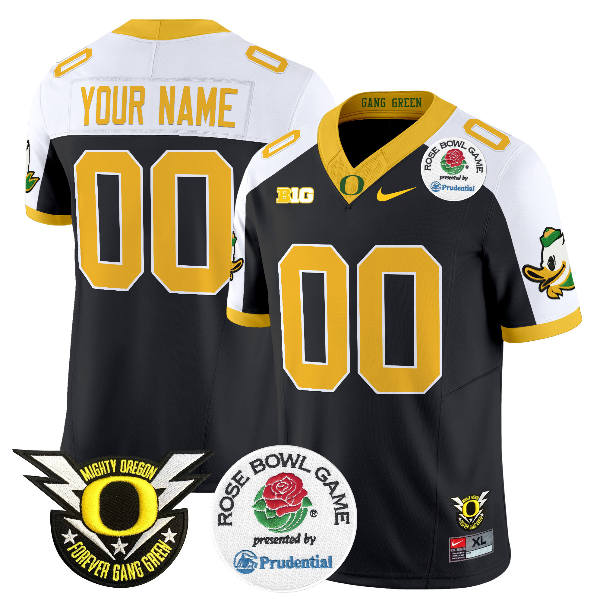 Oregon Ducks 2024 Rose Bowl Vapor Limited Custom Jersey – All Stitched