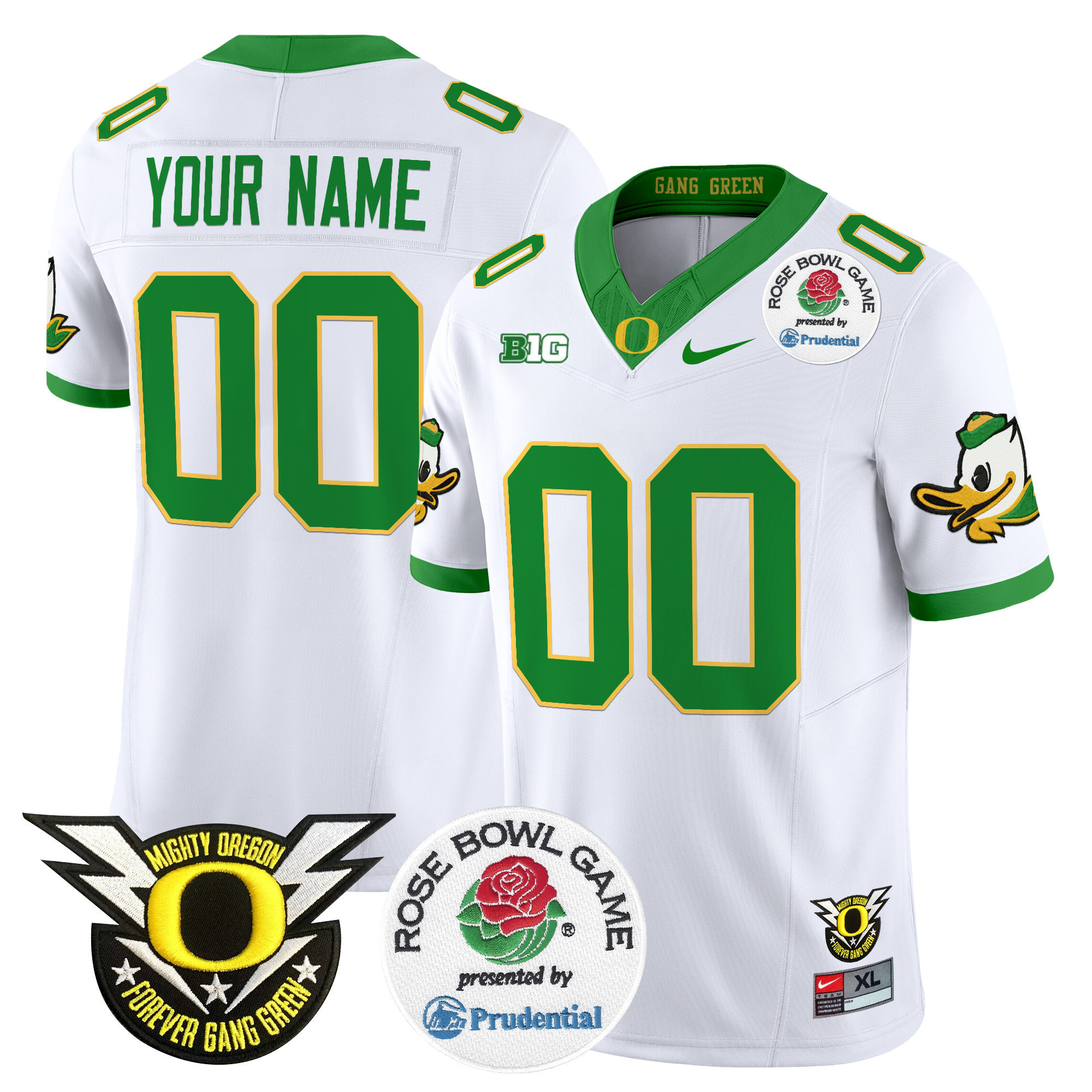 Oregon Ducks 2024 Rose Bowl Vapor Limited Custom Jersey – All Stitched