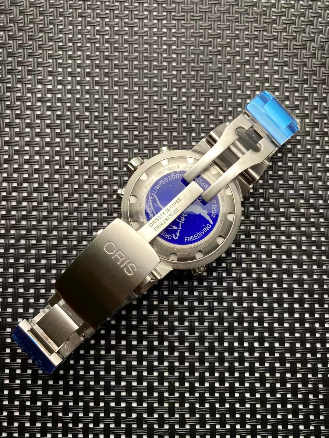 Oris 7599 Men Watch Titan Diver Chronograph Automatic 47mm Titanium Minty + Band