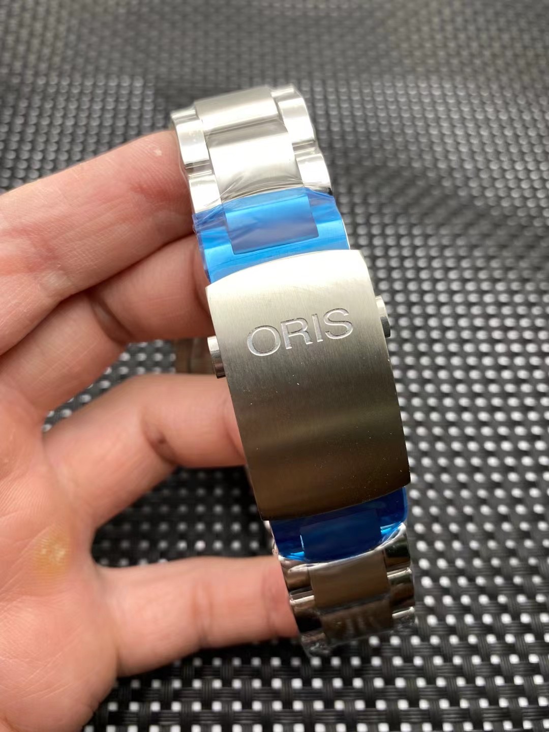 Oris 7599 Men Watch Titan Diver Chronograph Automatic 47mm Titanium Minty + Band