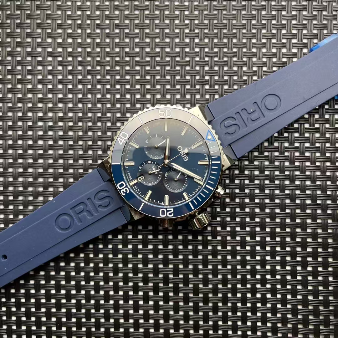 rubber Oris Aquis Chronograph Blue - Oris Aquis Chronograph Blue - Image 4