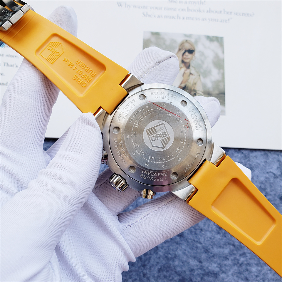 Oris Aquis Chronograph Yellow - Stainless Steel Black Dial - Image 7