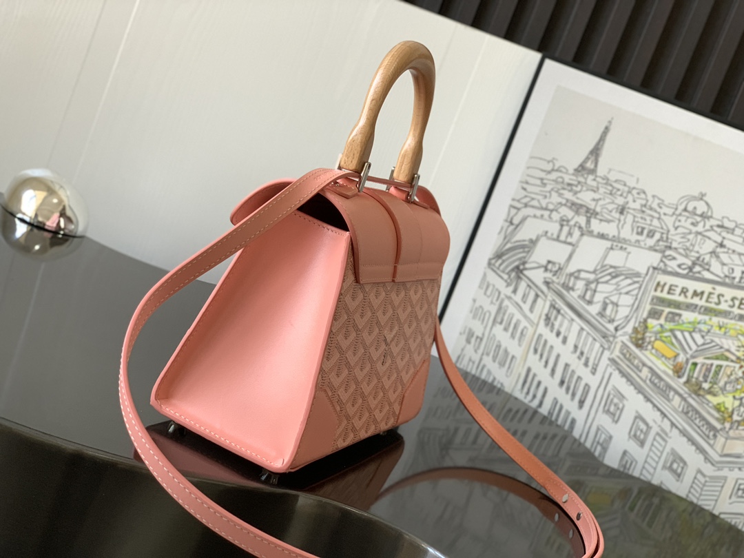 oyard Saigon Structure Nano Bag Pink Goyardine Silver