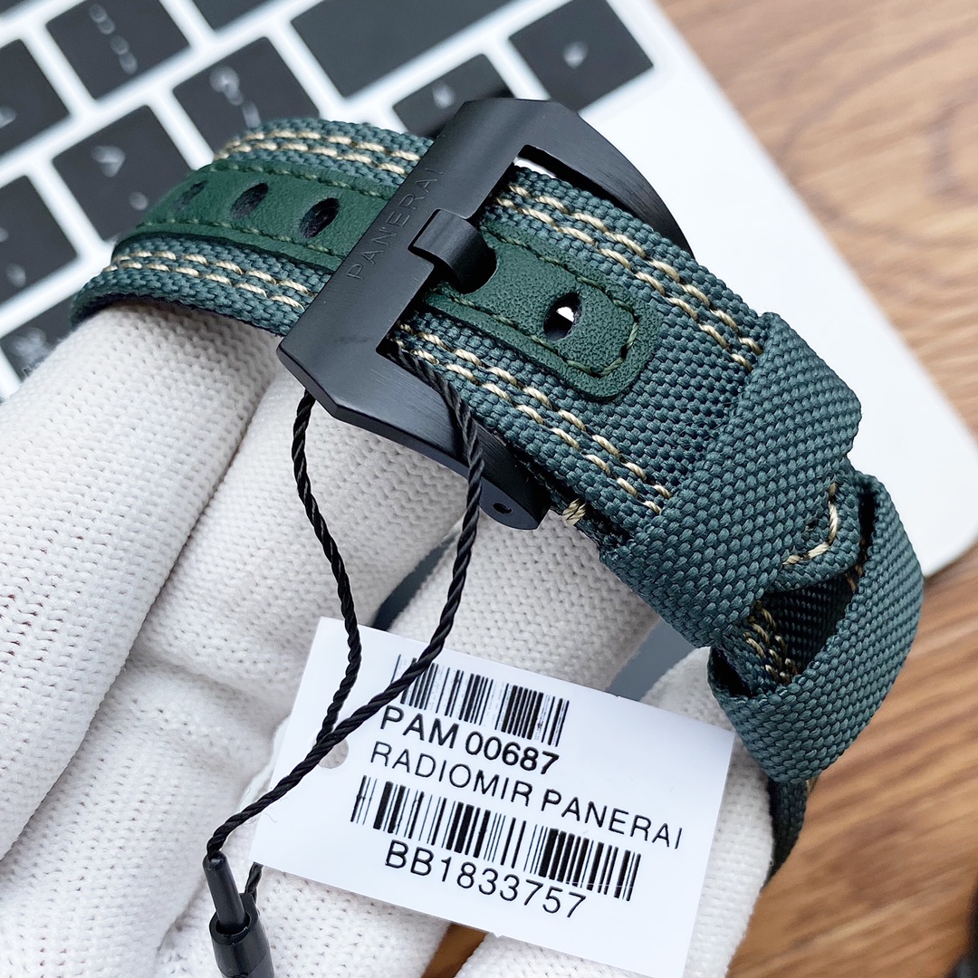 Panerai Green Canvas Strap - Panerai Luminor Marina Green Canvas Strap - Image 2