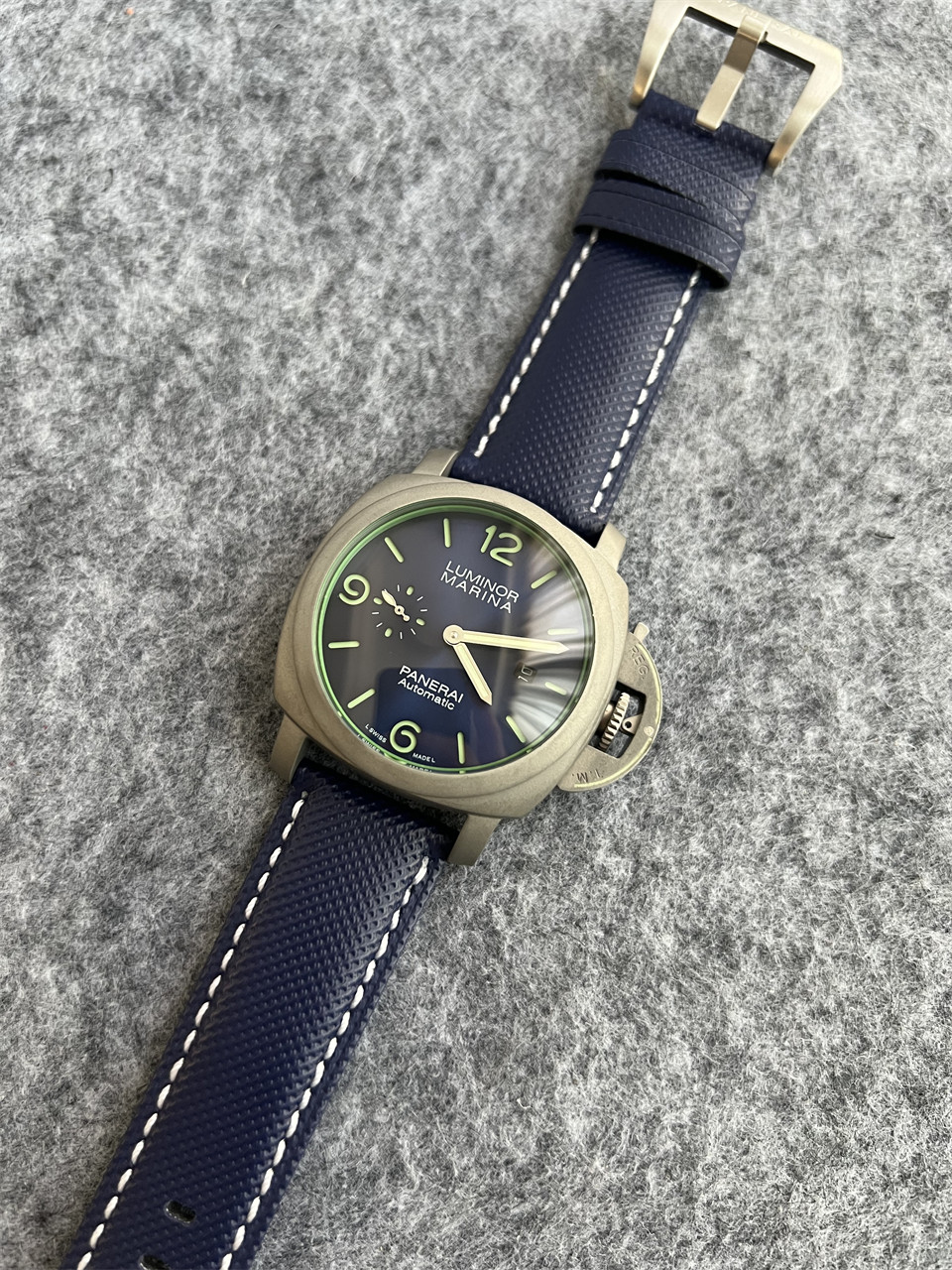 Panerai Blue Titanium Watch - Panerai Luminor Marina Blue - Titanium - Image 7