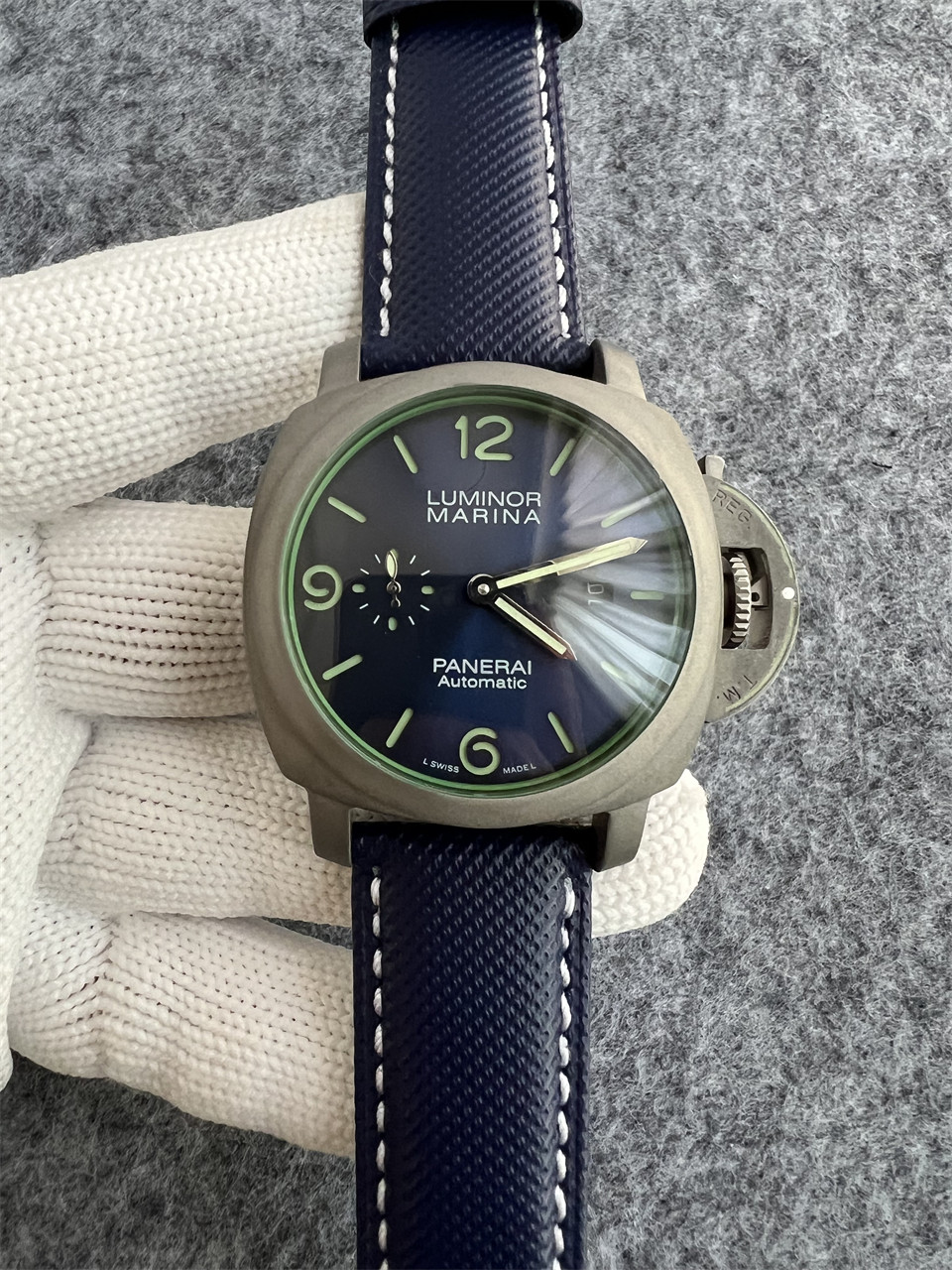Panerai Blue Titanium Watch - Panerai Luminor Marina Blue - Titanium - Image 5