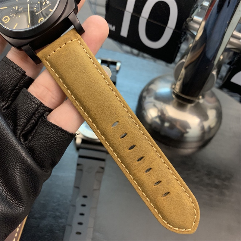 tan Panerai Luminor GMT Black - Panerai Luminor GMT Black - Tan Suede - Image 5