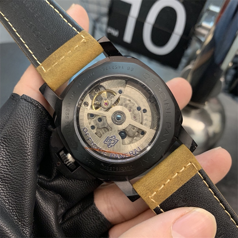 tan Panerai Luminor GMT Black - Panerai Luminor GMT Black - Tan Suede - Image 4