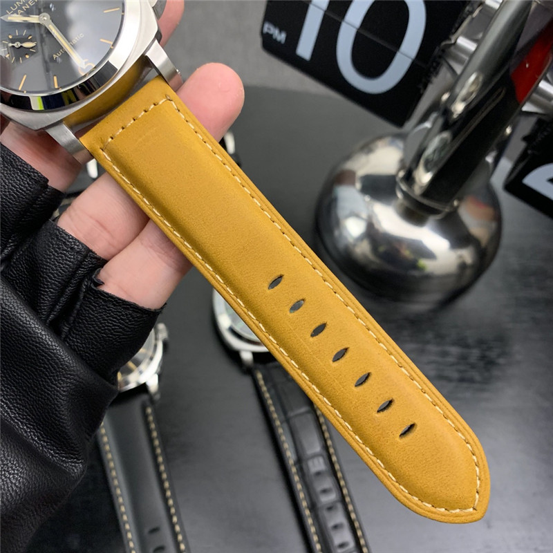 Panerai Mustard Strap Watch - Panerai Luminor Black Dial Mustard Strap - Image 2