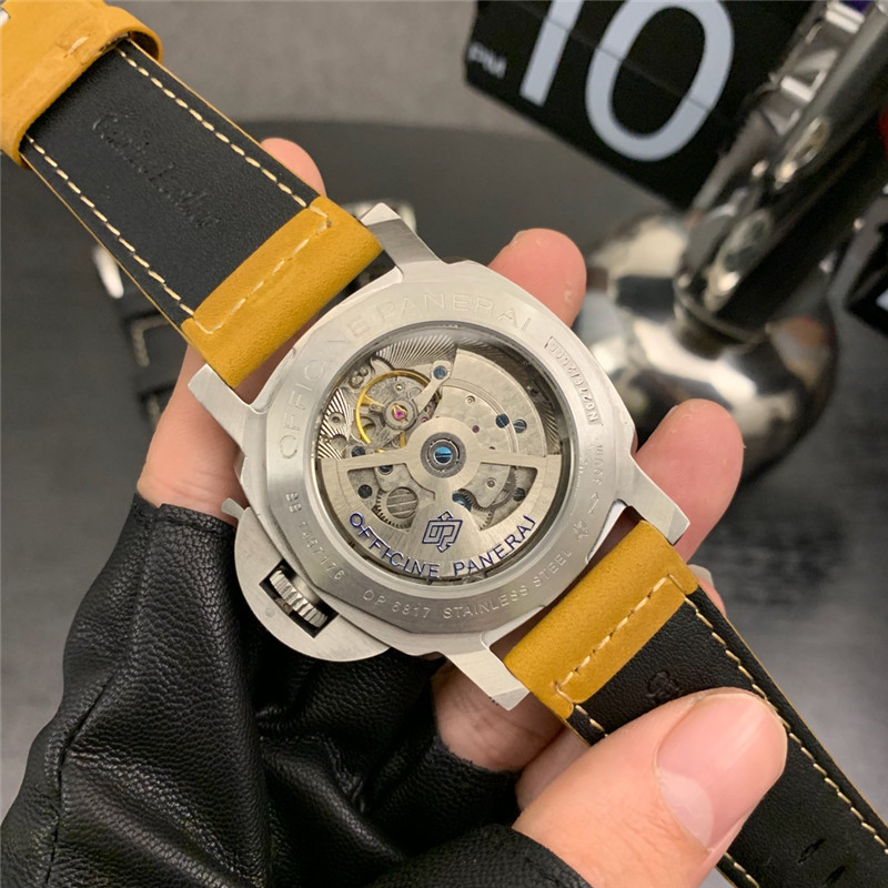 Panerai Mustard Strap Watch - Panerai Luminor Black Dial Mustard Strap - Image 3