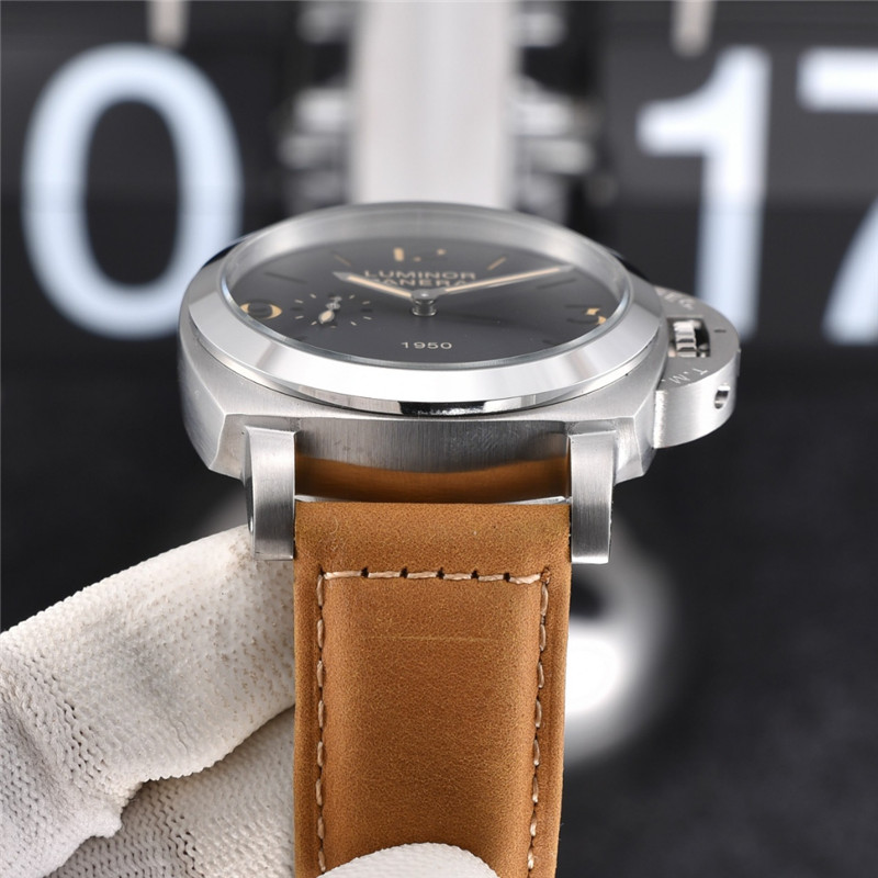 Panerai Luminor 1950 LE 47mm Steel Black Dial Mens Watch PAM00127