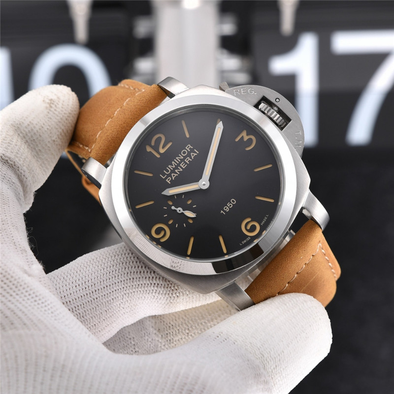 Panerai Luminor 1950 LE 47mm Steel Black Dial Mens Watch PAM00127