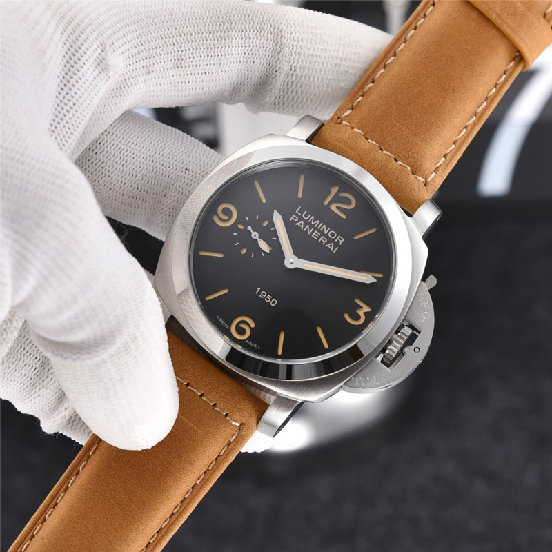 Panerai Luminor 1950 LE 47mm Steel Black Dial Mens Watch PAM00127