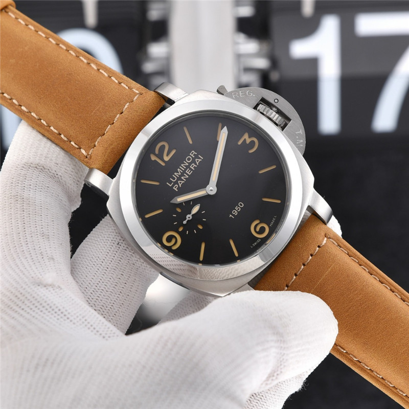 Panerai Luminor 1950 LE 47mm Steel Black Dial Mens Watch PAM00127