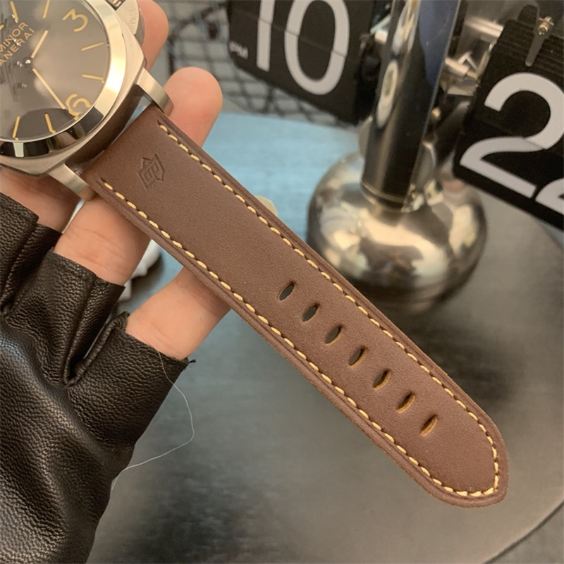 Panerai Luminor Brown Leather - Black Dial Stainless Steel - Image 5