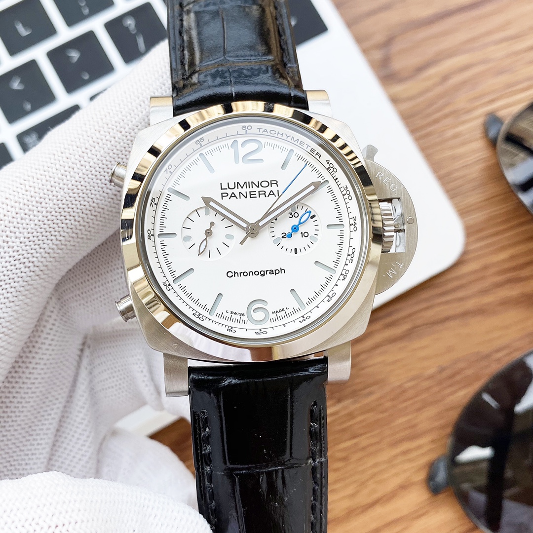 Panerai Luminor Chronograph Automatic White Dial Men’s Watch PAM01218