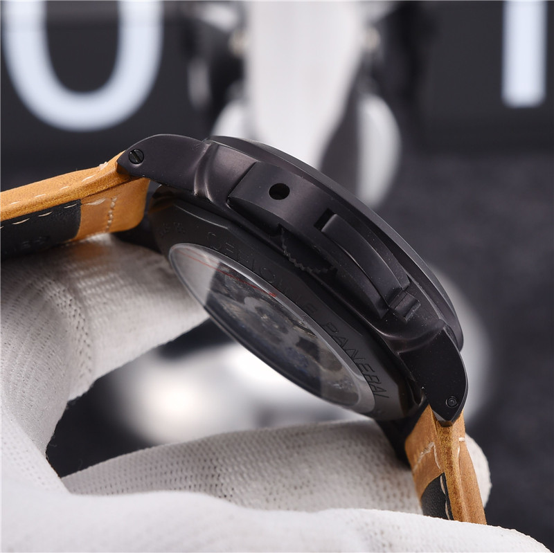 Panerai Luminor Black DLC Brown Suede Strap - Image 5