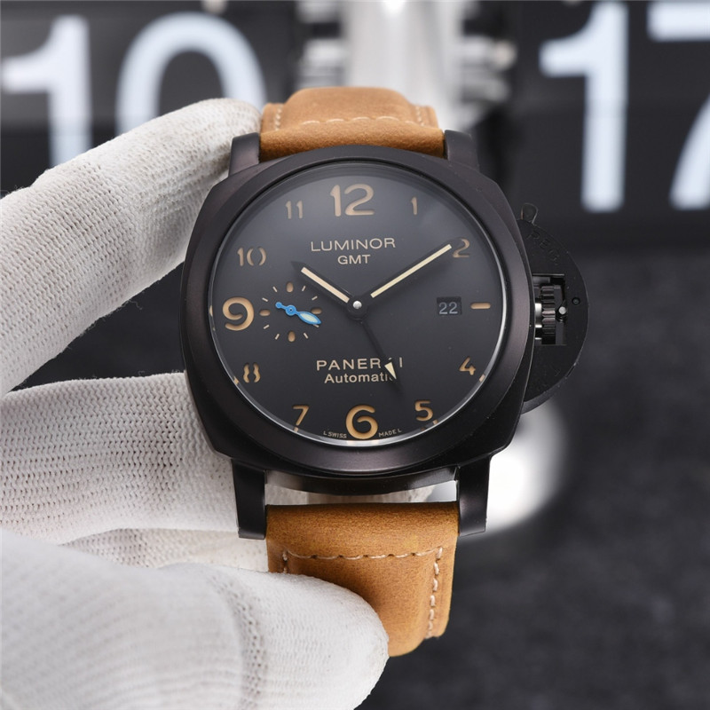 Panerai Luminor Black DLC Brown Suede Strap - Image 9