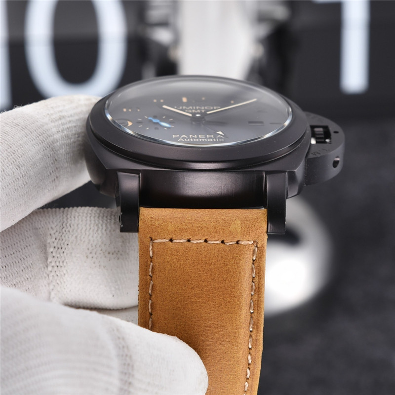Panerai Luminor Black DLC Brown Suede Strap - Image 3