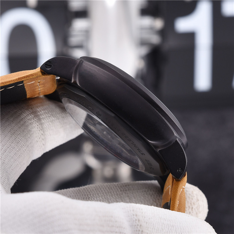 Panerai Luminor Black DLC Brown Suede Strap - Image 4