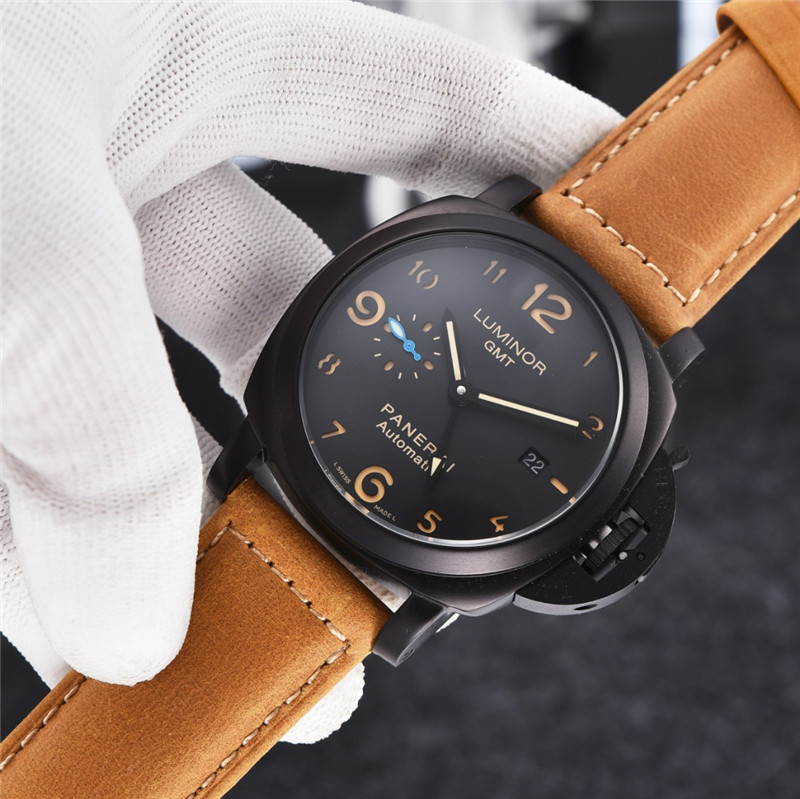 Panerai Luminor Black DLC Brown Suede Strap - Image 7