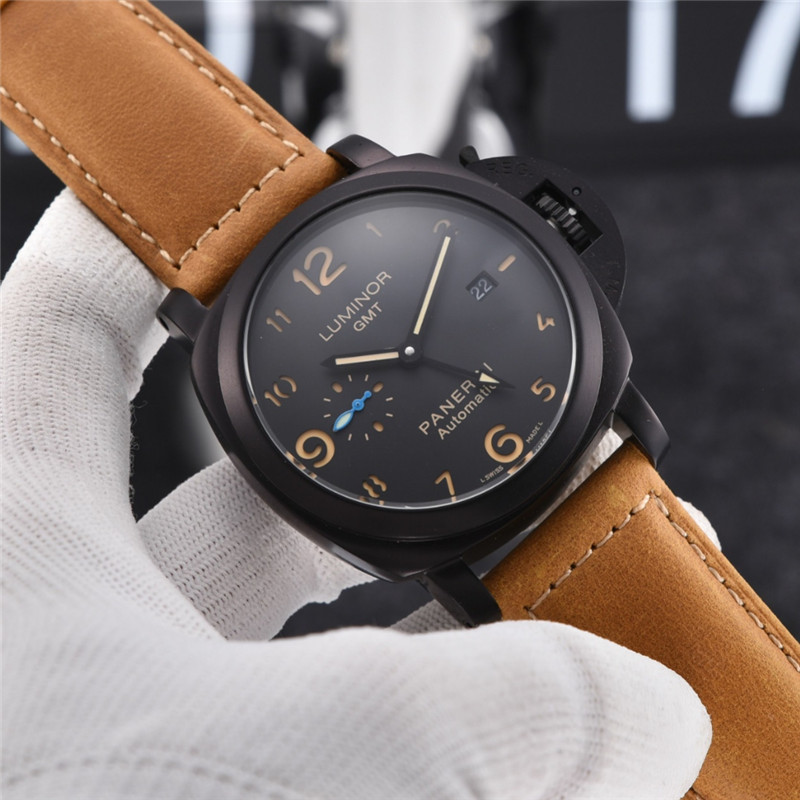 Panerai Luminor Black DLC Brown Suede Strap - Image 6
