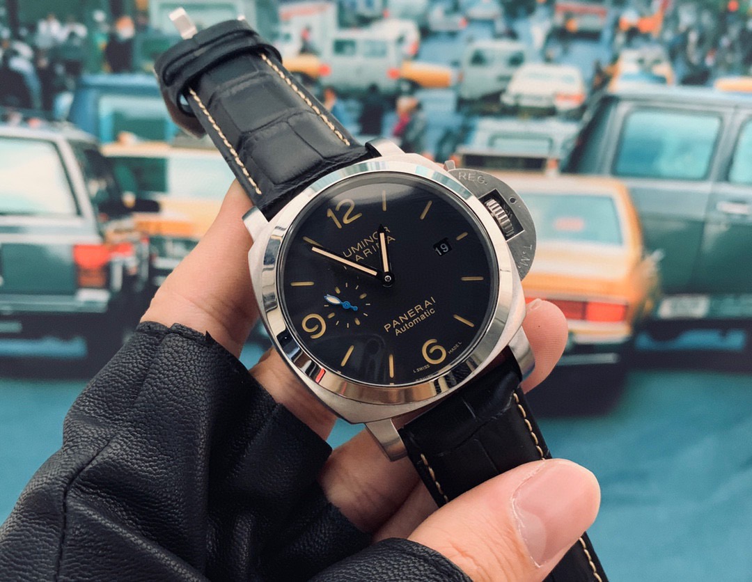 luminor Panerai Black Dial Leather - Panerai Luminor Marina Black Dial - Image 9