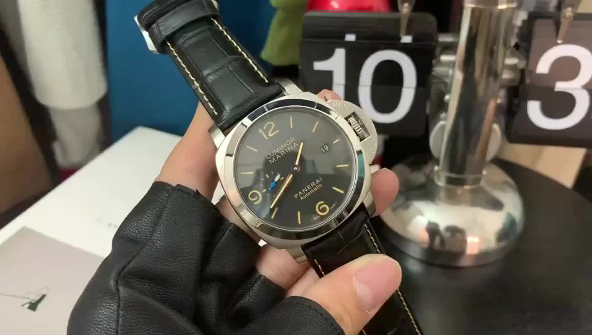 luminor Panerai Black Dial Leather - Panerai Luminor Marina Black Dial