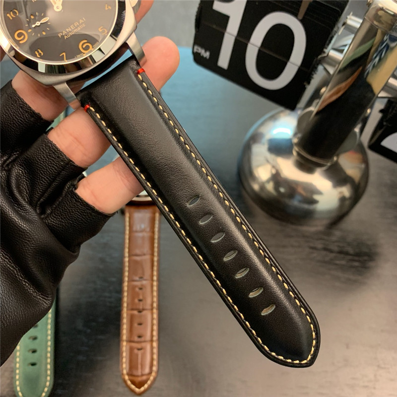 Panerai Black Leather Watch - Panerai Luminor Marina Black Leather - Image 3